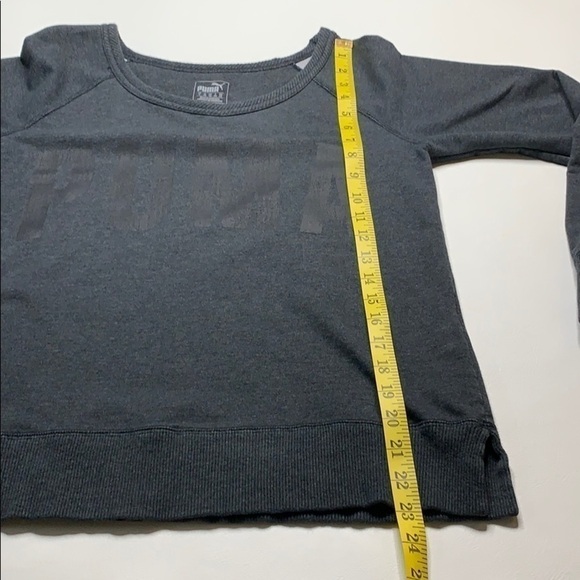 Puma Scoop Neck Spell-Out Pullover Gray S‎ - Picture 6 of 7